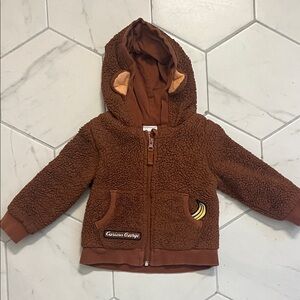 Hanna Anderson Brown Fleece Hoodie with Ears